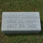 Charles T. O'Haver's gravestone (front)