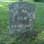 David Bruner's gravestone (front)