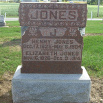 Henry Jones' gravestone