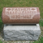 Isaac J. Carter's gravestone (front)