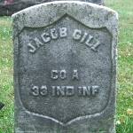 Jacob Gill's gravestone