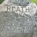 James Heath's gravestone (closeup)