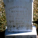 Thomas L. DeWees' gravestone