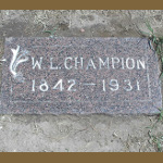 William L. Champion's gravestone (front)
