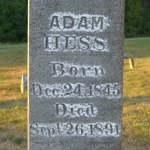 Adam Hess' gravestone