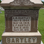 Alexander H. Bartley's gravestone