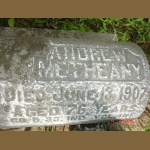 Andrew Metheany's gravestone