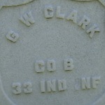 George W. Clark's gravestone