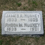 James A. Hughey's gravestone (front)