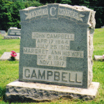 John Campbell's gravestone