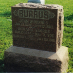 John W. Burrus's gravestone