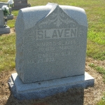 Nimrod Slaven's gravestone (front)