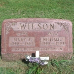 William J. Wilson's gravestone
