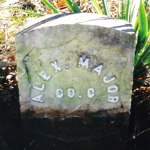 Alexander Majors' gravestone