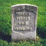 Cornelius Eckles' gravestone