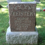 George Keister's gravestone