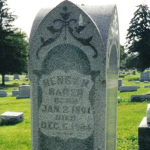 Henry H. Rader's gravestone