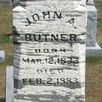John A. Butner's gravestone