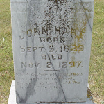 John Hart's gravestone