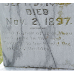John Hart's gravestone (inscription)