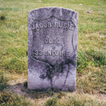 Jacob Rusie's gravestone