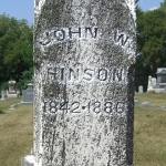 John W. Hinson's gravestone (family)