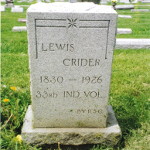 Lewis Crider's gravestone