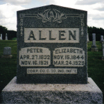 Peter Allen's gravestone