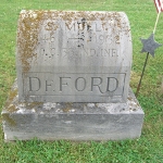 Samuel DeFord's gravestone (front)