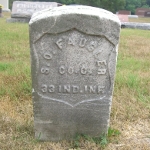 Samuel O. Fansler's gravestone (front)