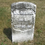 Wm. H.H. Carlisle's gravestone (service)