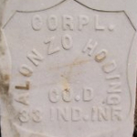 Alonzo Hoding's gravestone