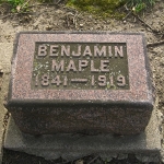 Benjamin Maple's gravestone