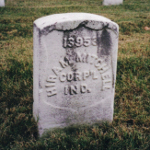 Hiram Mitchell's gravestone