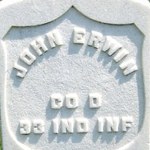 John Erwin's gravestone