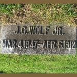 Jacob G. Wolf, Jr.'s gravestone