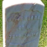 Jacob Moore's gravestone