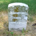 James Thomas' gravestone