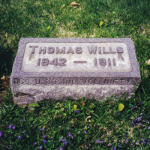 Thomas Wills' gravestone