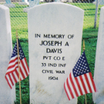 Joseph A. Davis' gravestone