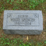 White Spencer's gravestone