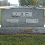 Joseph Asbury's gravestone