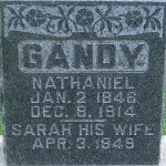 Nathaniel Gandy's gravestone