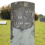 Thomas J. Hall's gravestone