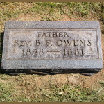 Benjamin F. Owens' gravestone