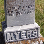 George Myers' gravestone