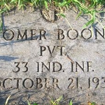 Homer Boone's gravestone