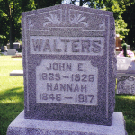 John E. Walters' gravestone