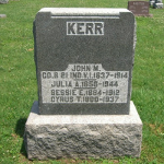 John M. Kerr's gravestone