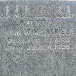 John W. Mansfield's gravestone